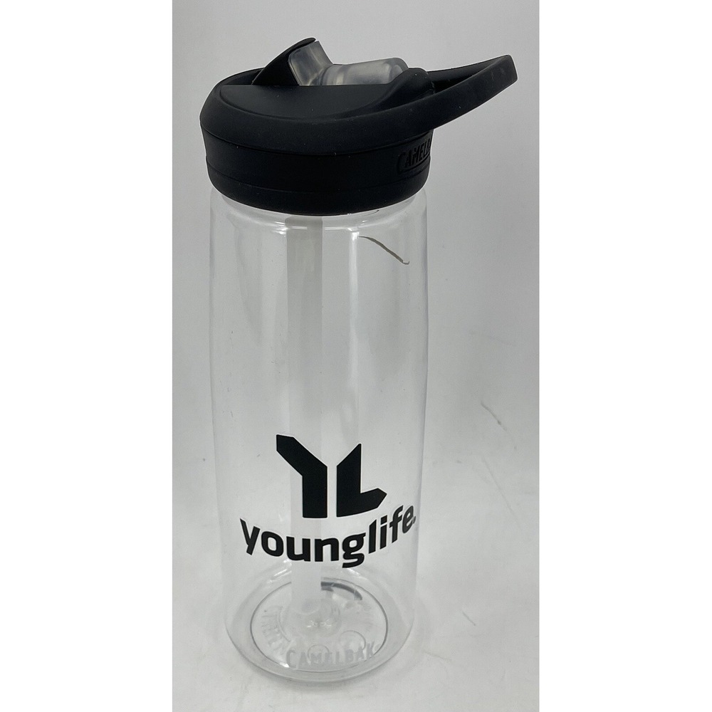 CamelBak Eddy .75L 25 Oz. Clear Water Bottle Young Life Logo‎ Pre-Owned